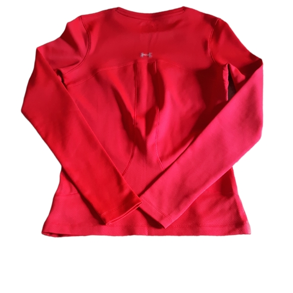 Under Armour Medium Fitted Coldgear Neon Pink Long Sleeve Athletic Top - Picture 3 of 14